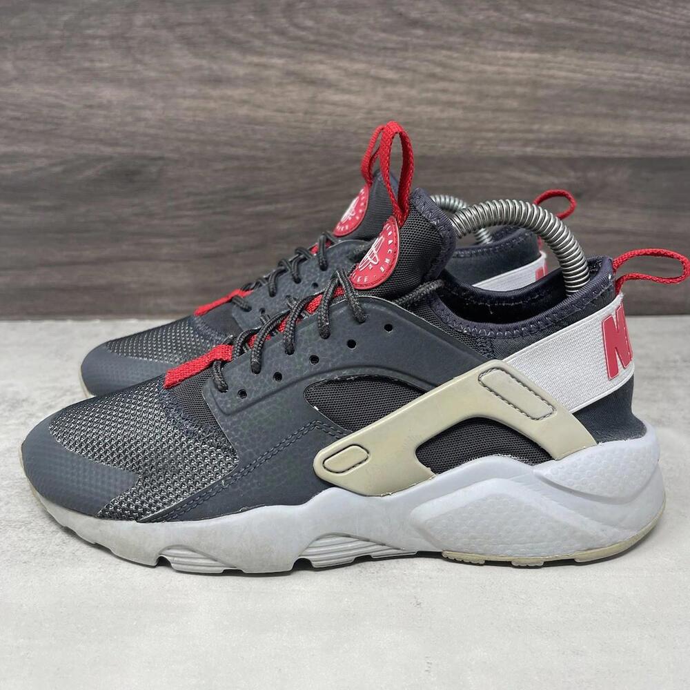 Nike Huarache Run Ultra Shoes Kids Size 4.5y GS Grey Sneakers 847569-005
